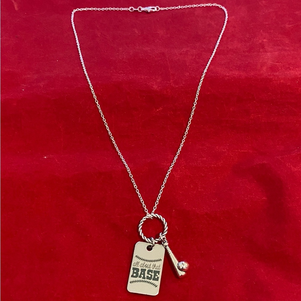 Baseball Charm Necklace Softball Sports - Picture 3 of 6